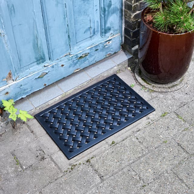 Braid Door Mat Black 60x40