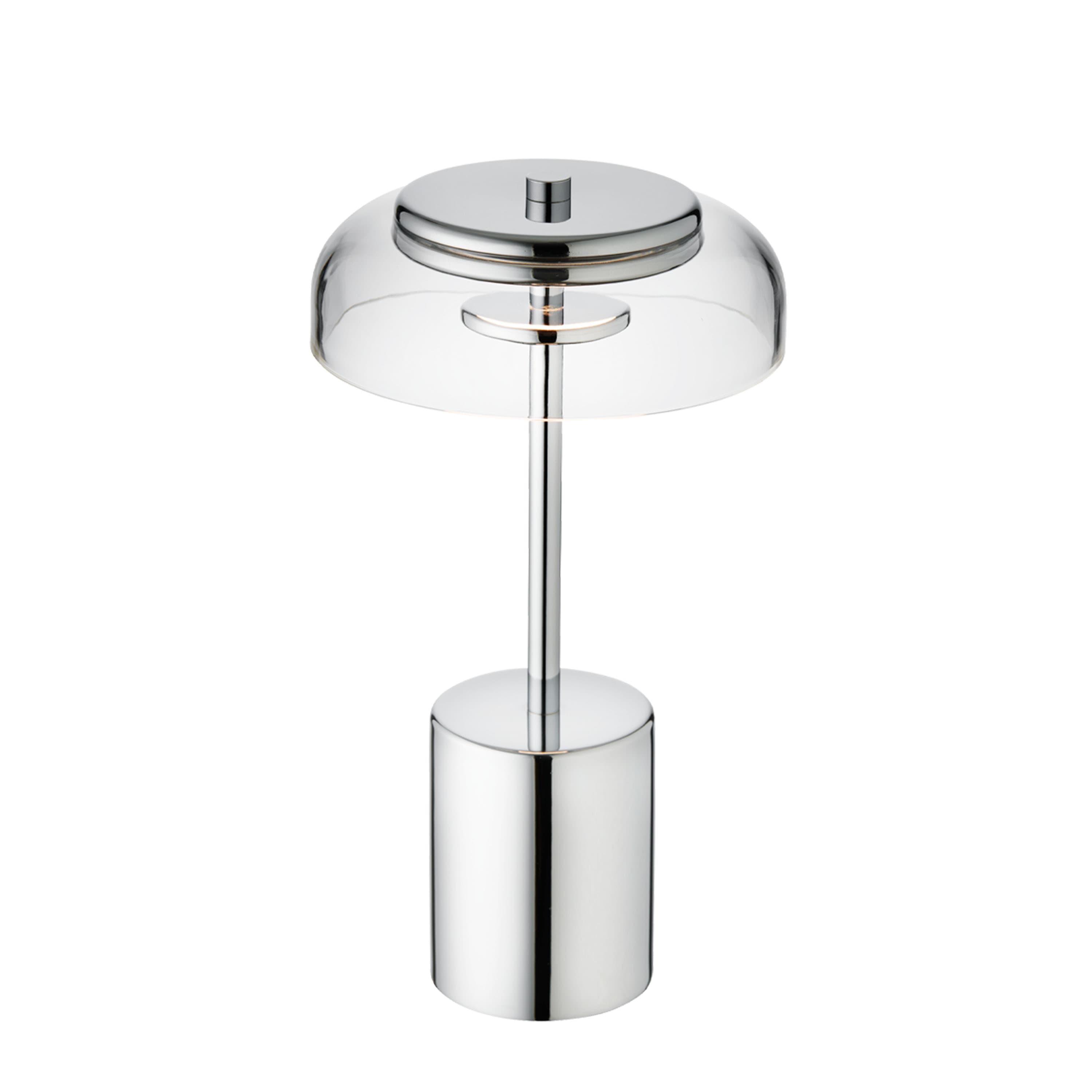 Blossi Table Lamp Chrome/Clear Small