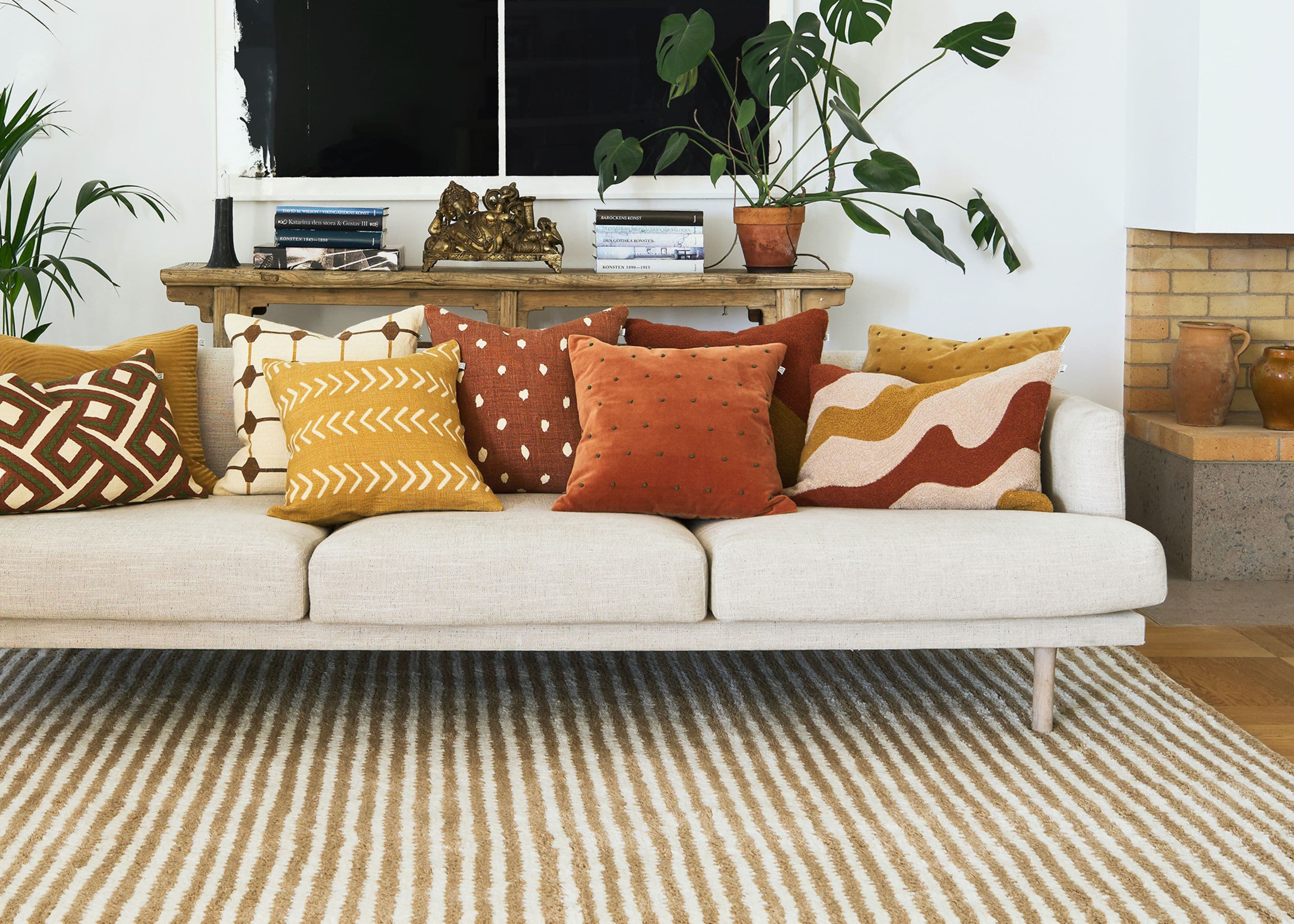 Lodi Kissenbezug Leinen/Baumwolle Terracotta/Tan/Masala Yellow 40x60