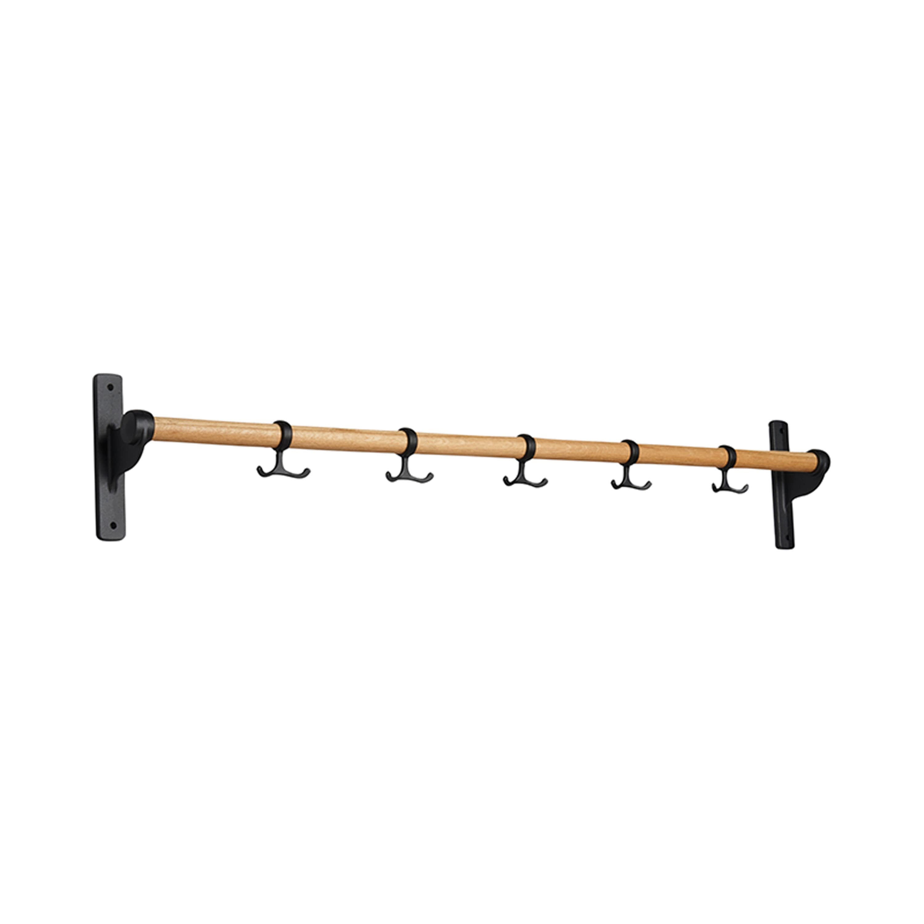 Nostalgi Hakenleiste Eiche/Schwarz 100cm
