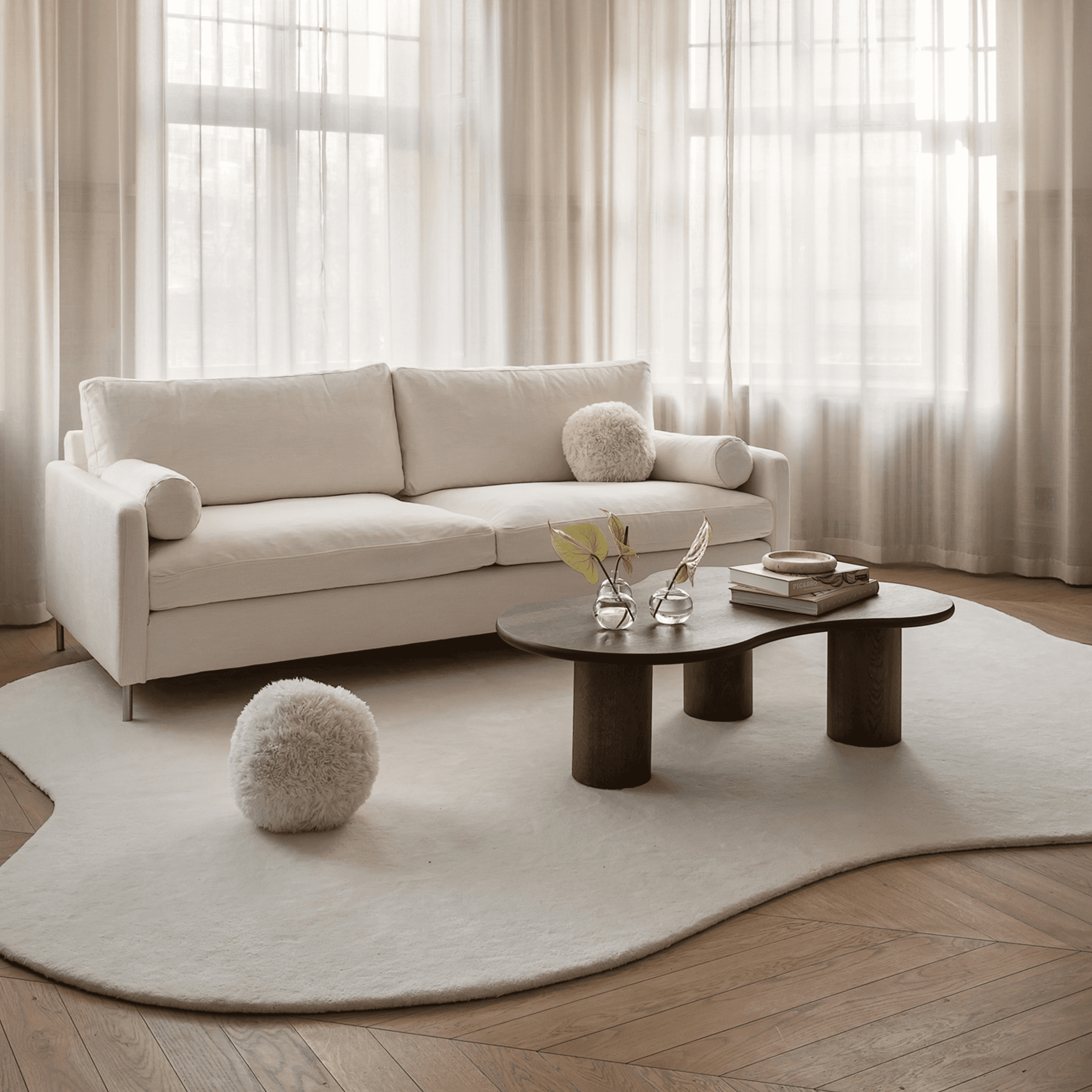 Stormi Wollteppich White 300x400