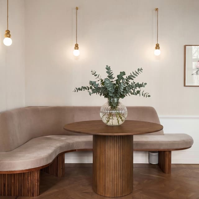 Adele Dining Table Walnut Ø110