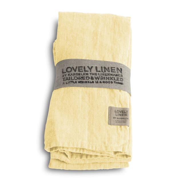 Lovely Linen Napkin Lemon Sorbet 4-pack
