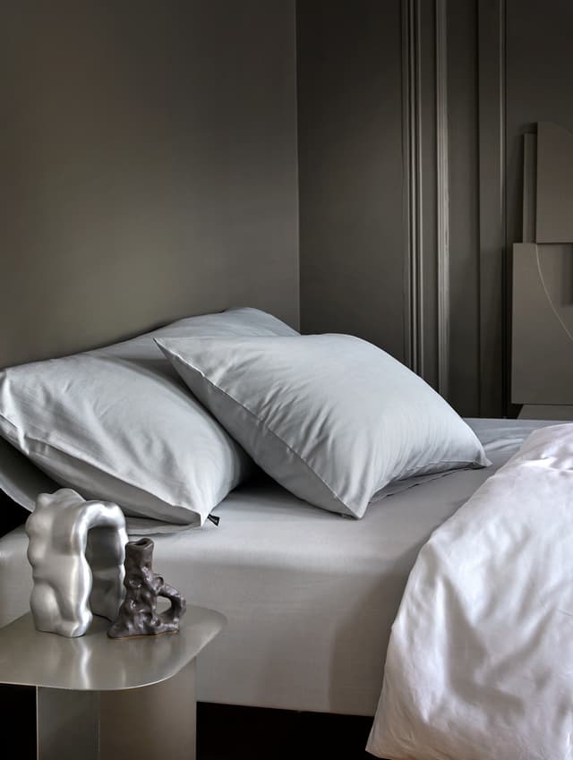 Pillowcase Cotton Light Grey 50x150