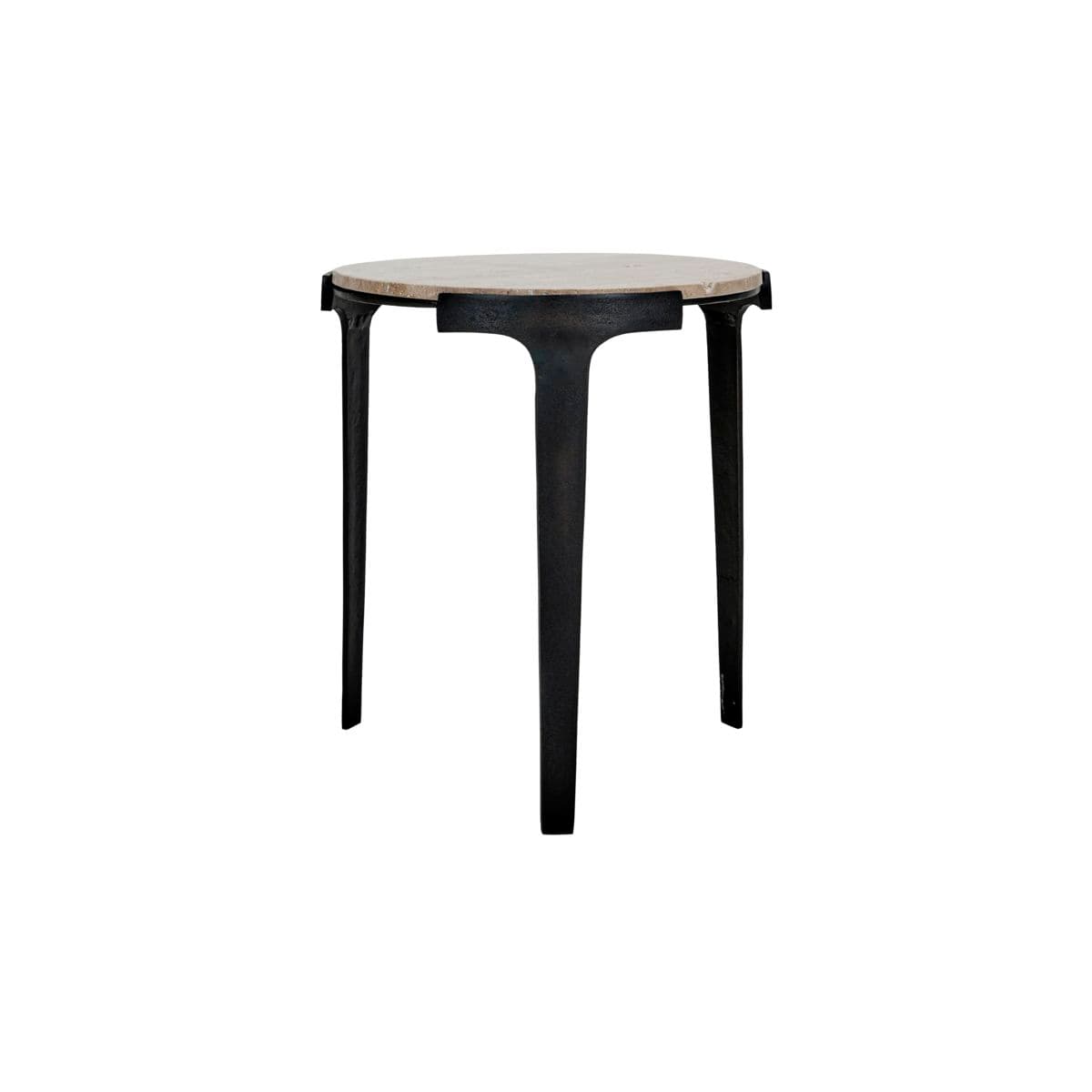 Fula Beistelltisch Beige Ø45