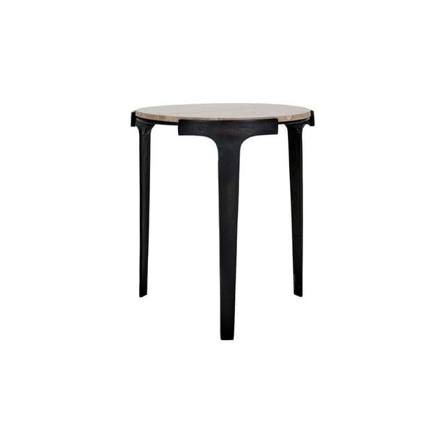 Fula Beistelltisch Beige Ø45