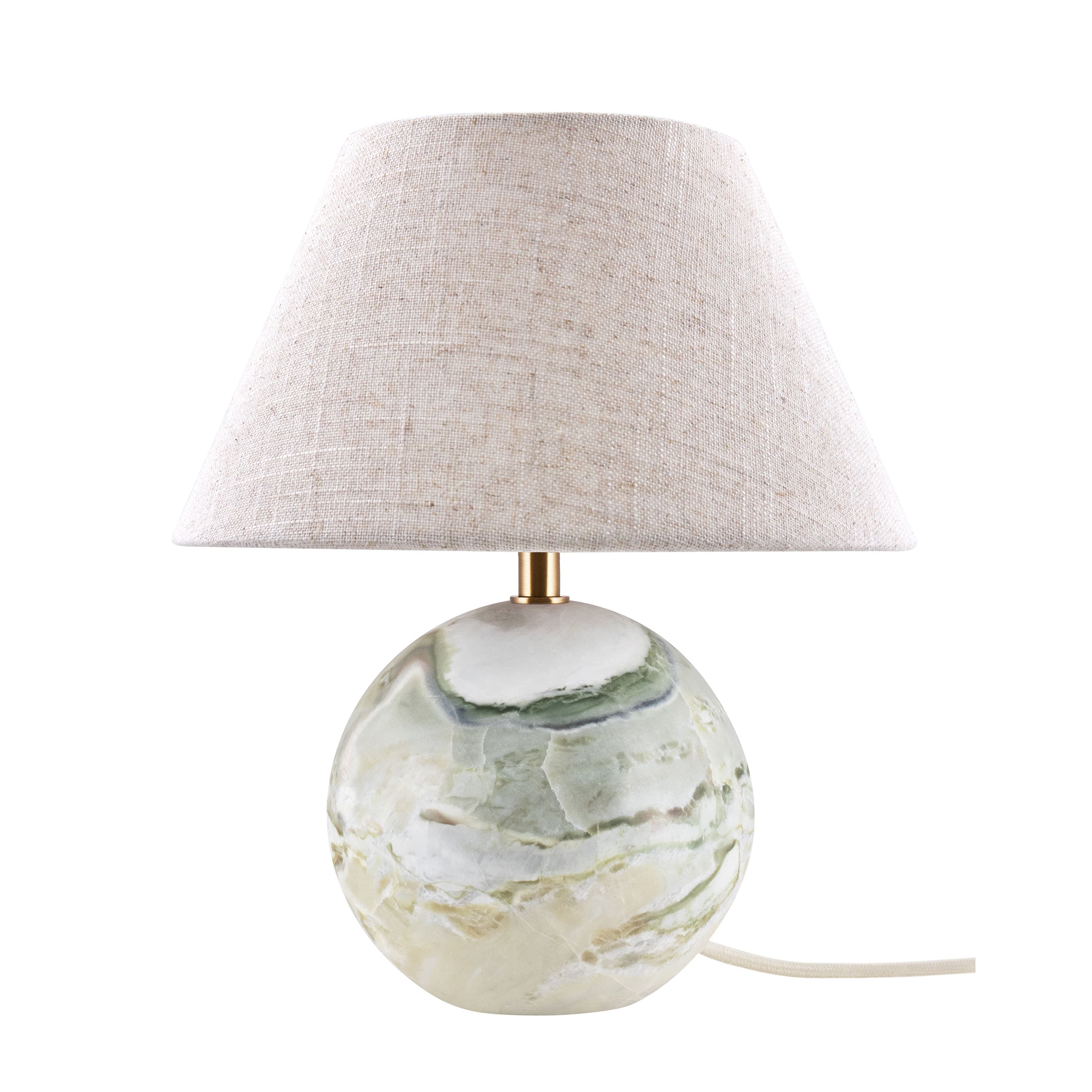 Castello Tischlampe Hellgrüner Marmor 35cm