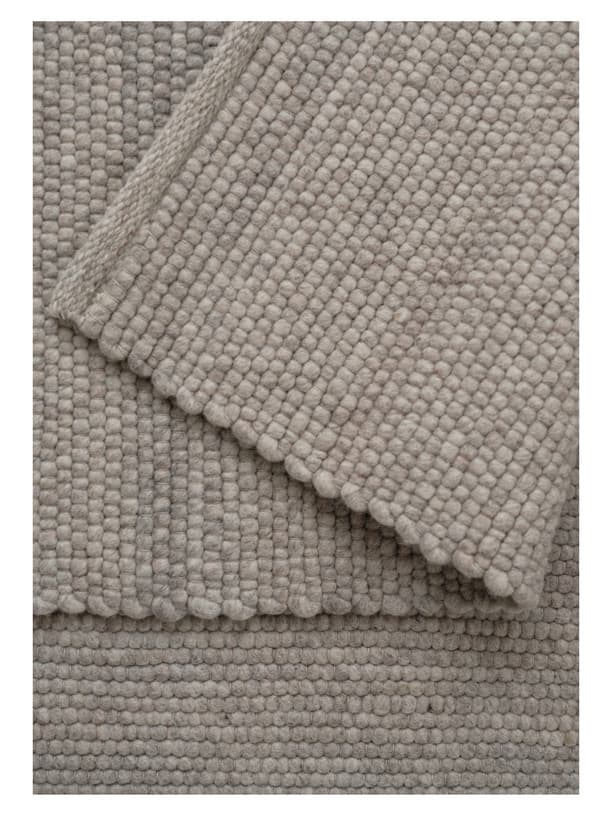 Agner Runde Wollmatte Light Grey Ø170