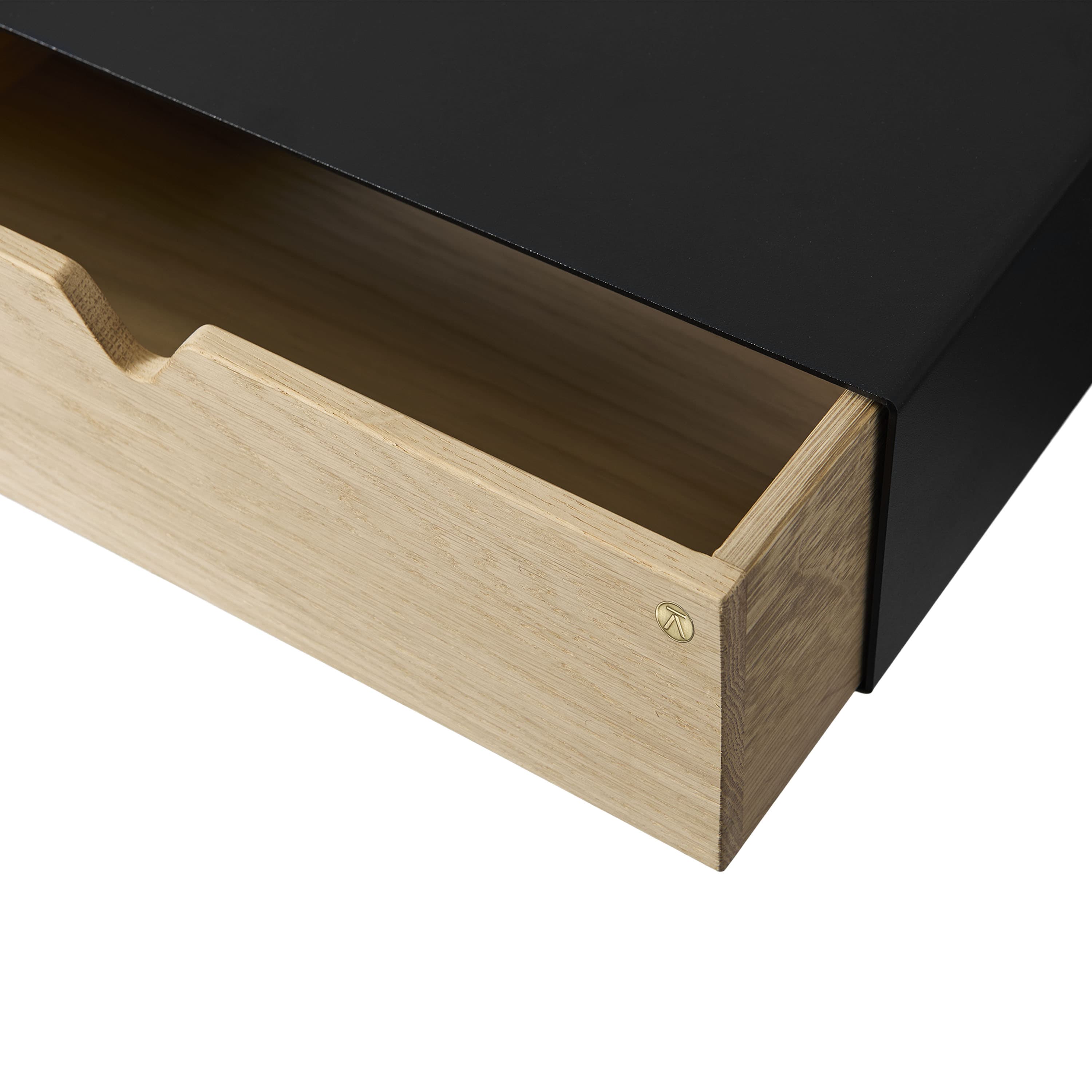 Keep Nachttisch Schwarz 38x12