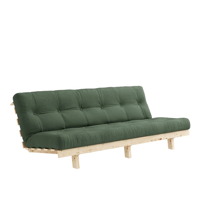 Lean Schlafsofa Natur/Olivgrün 190cm