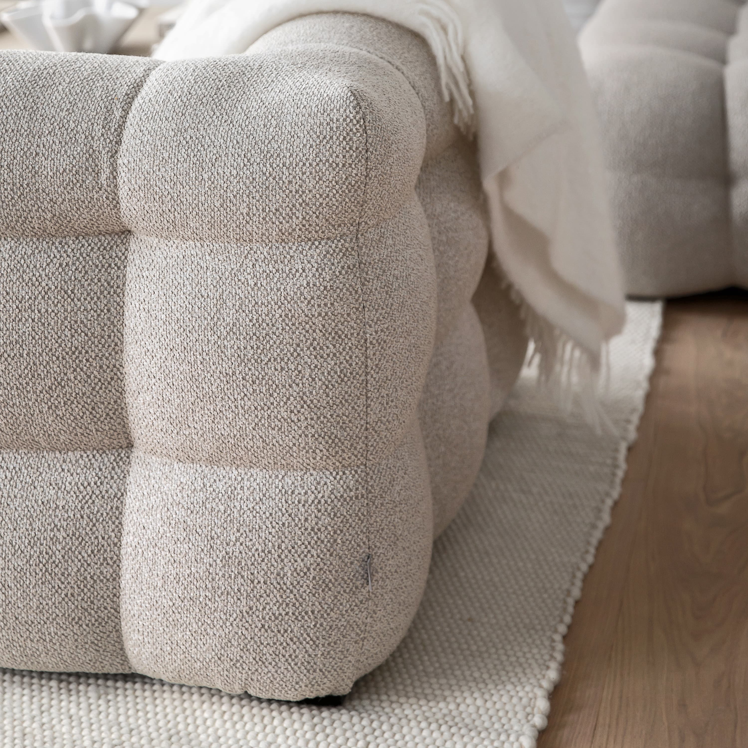 Billie 2-Sitzer Sofa Modul Links Armlehne Beige Bouclé 174cm