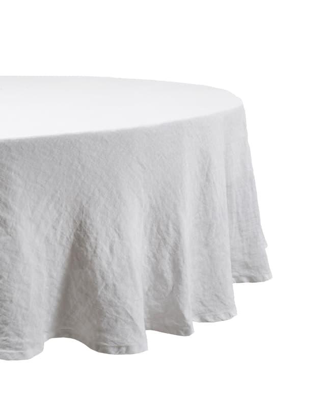 Sunrise Tischdecke Leinen Weiß Ø160