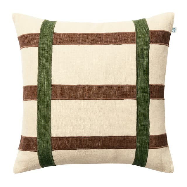 Kiran Pillow Cover Linen Cactus Green/Taupe 50x50