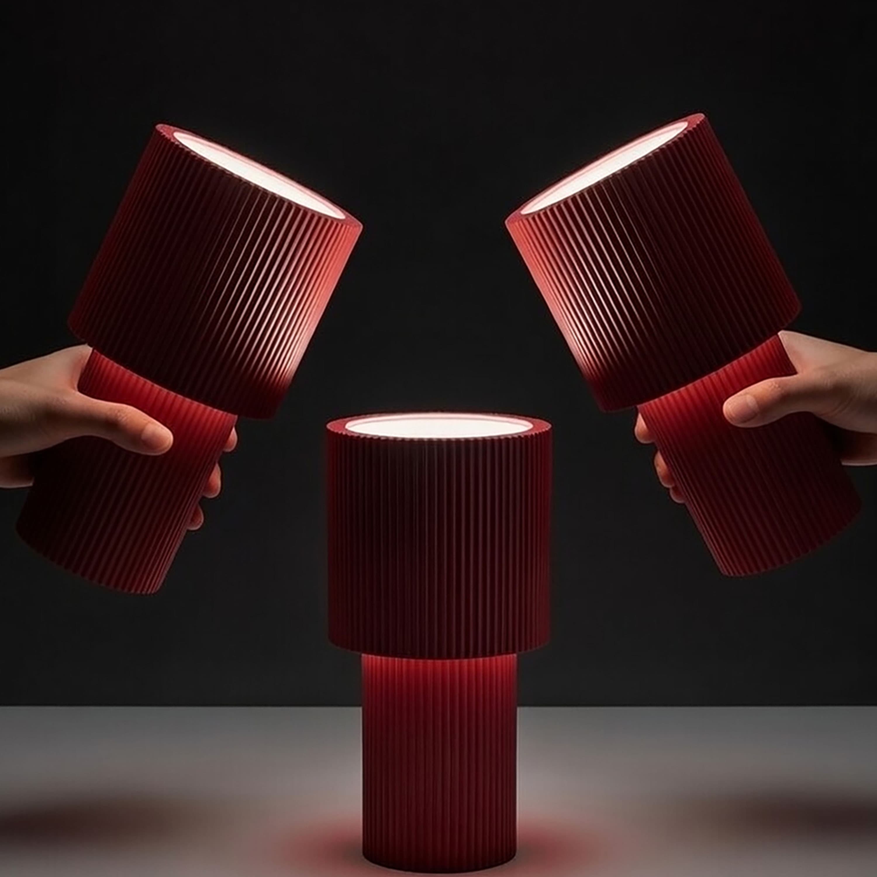 Iluma Portable Table Lamp Red 22cm