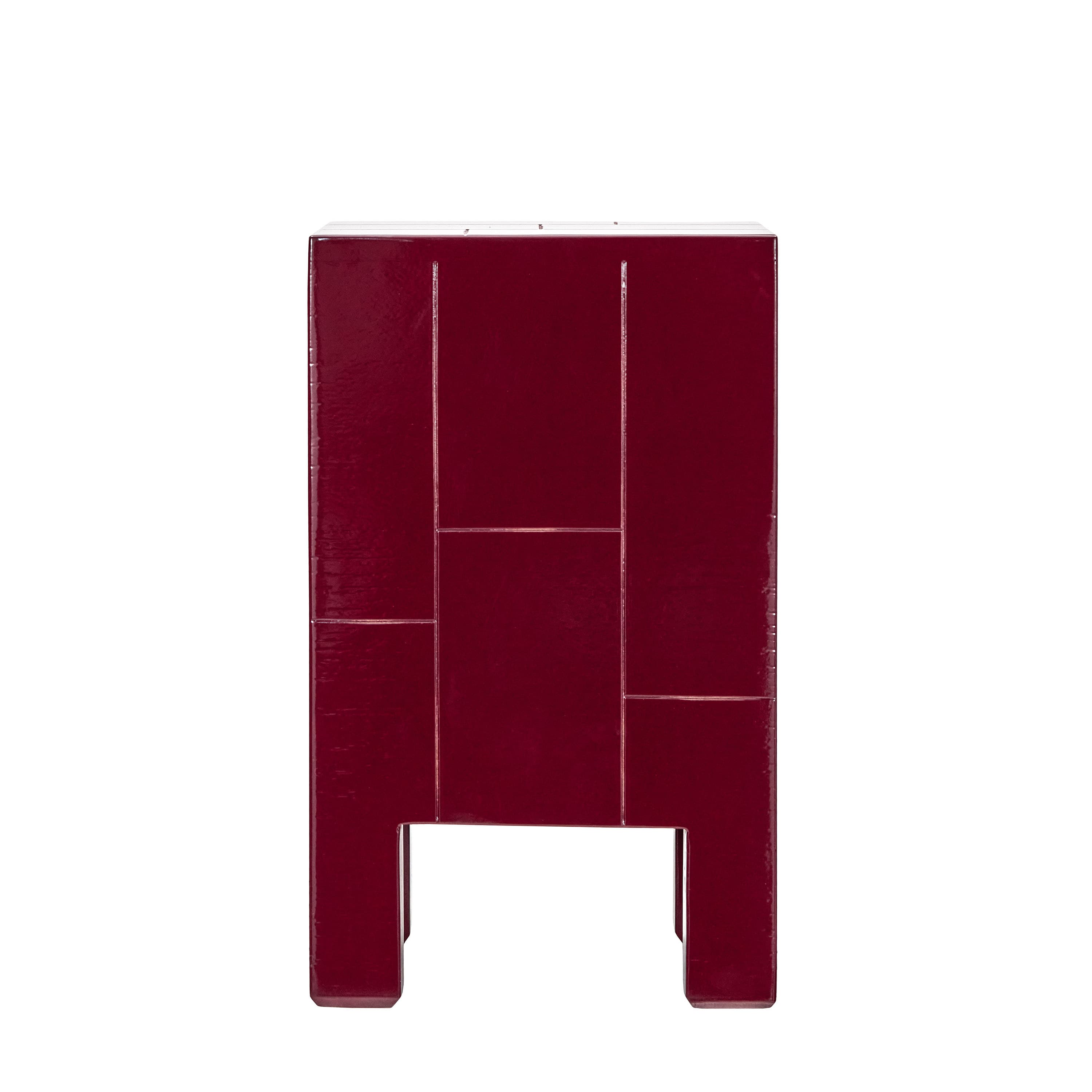 Brick Beistelltisch Rot 30x50