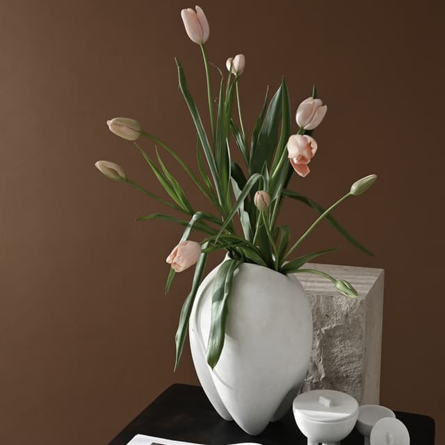Sumo Vase Bone White Slim