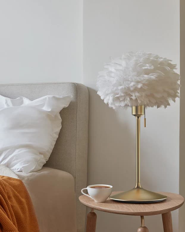 Eos Feather Lamp White Mini
