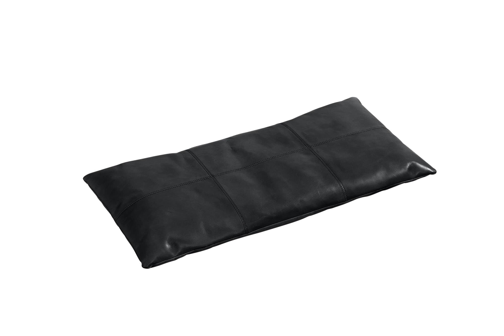 Seat Cushion Bench Leather Black 73x35cm