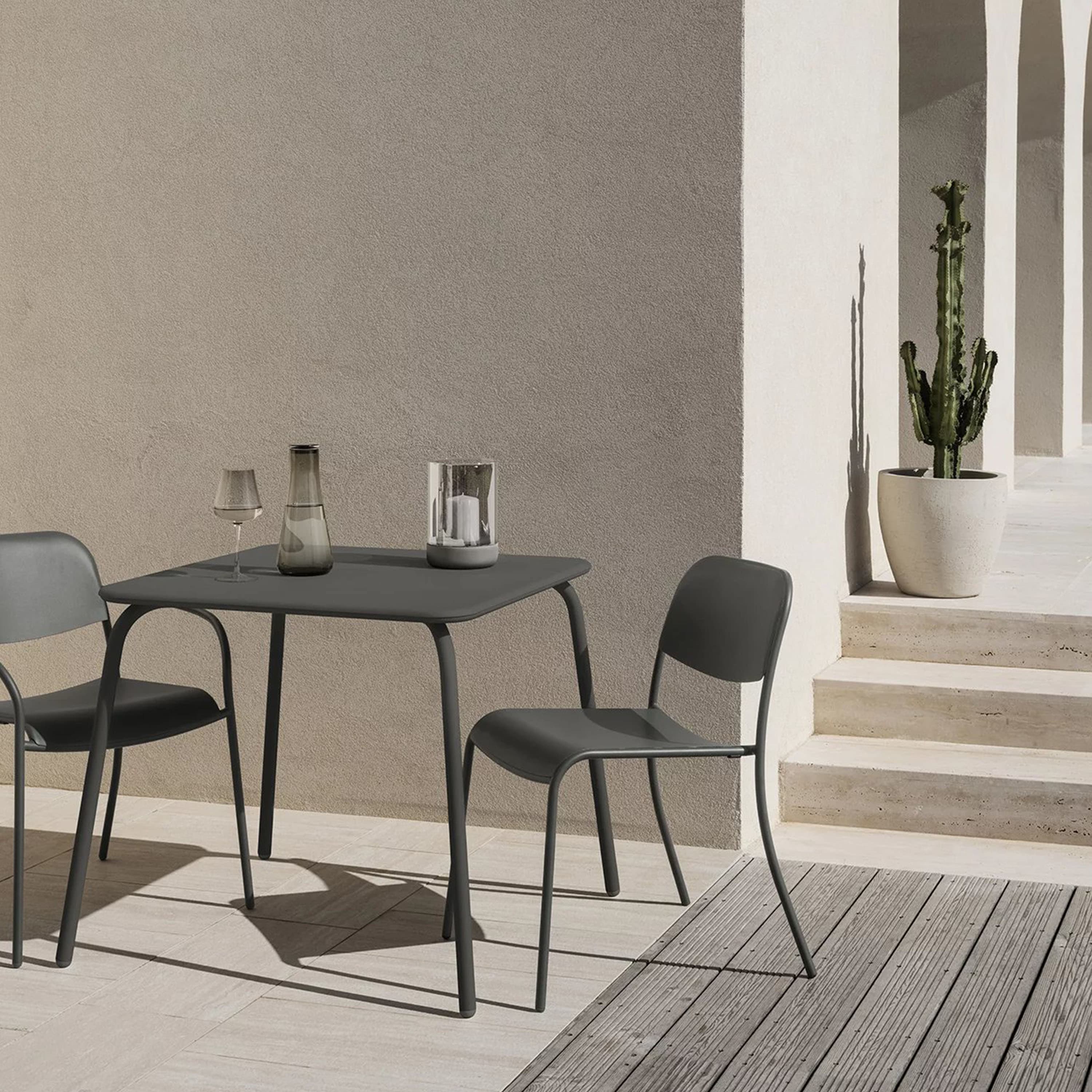 Yua Outdoor Dining Chair Granite Gray