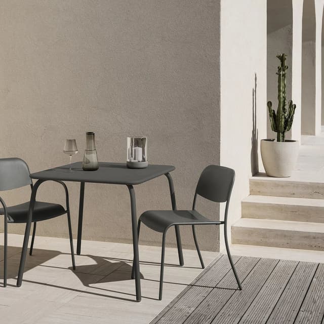 Yua Outdoor Dining Chair Granite Gray