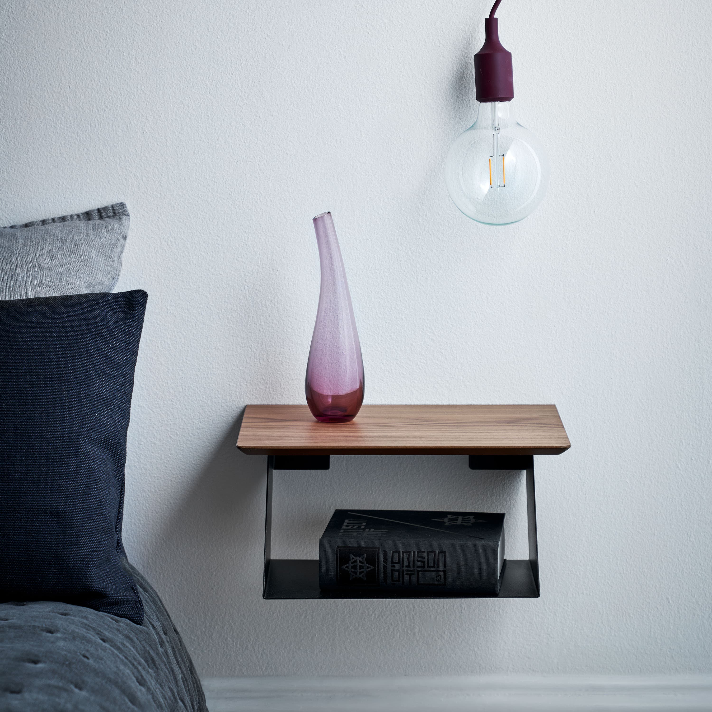 Edgy Bedside Table Black 17x37
