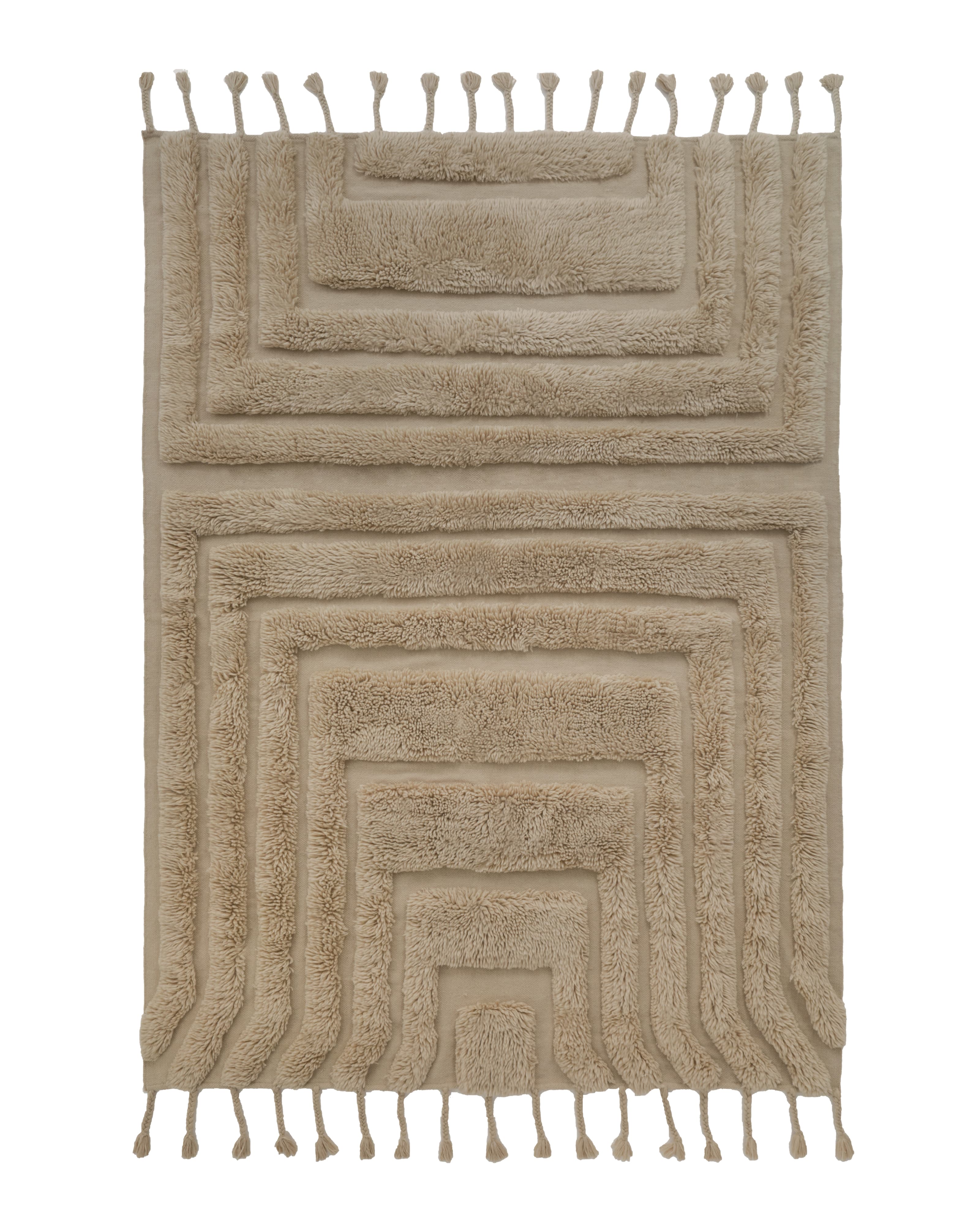 Kask Wollteppich Beige 200x300