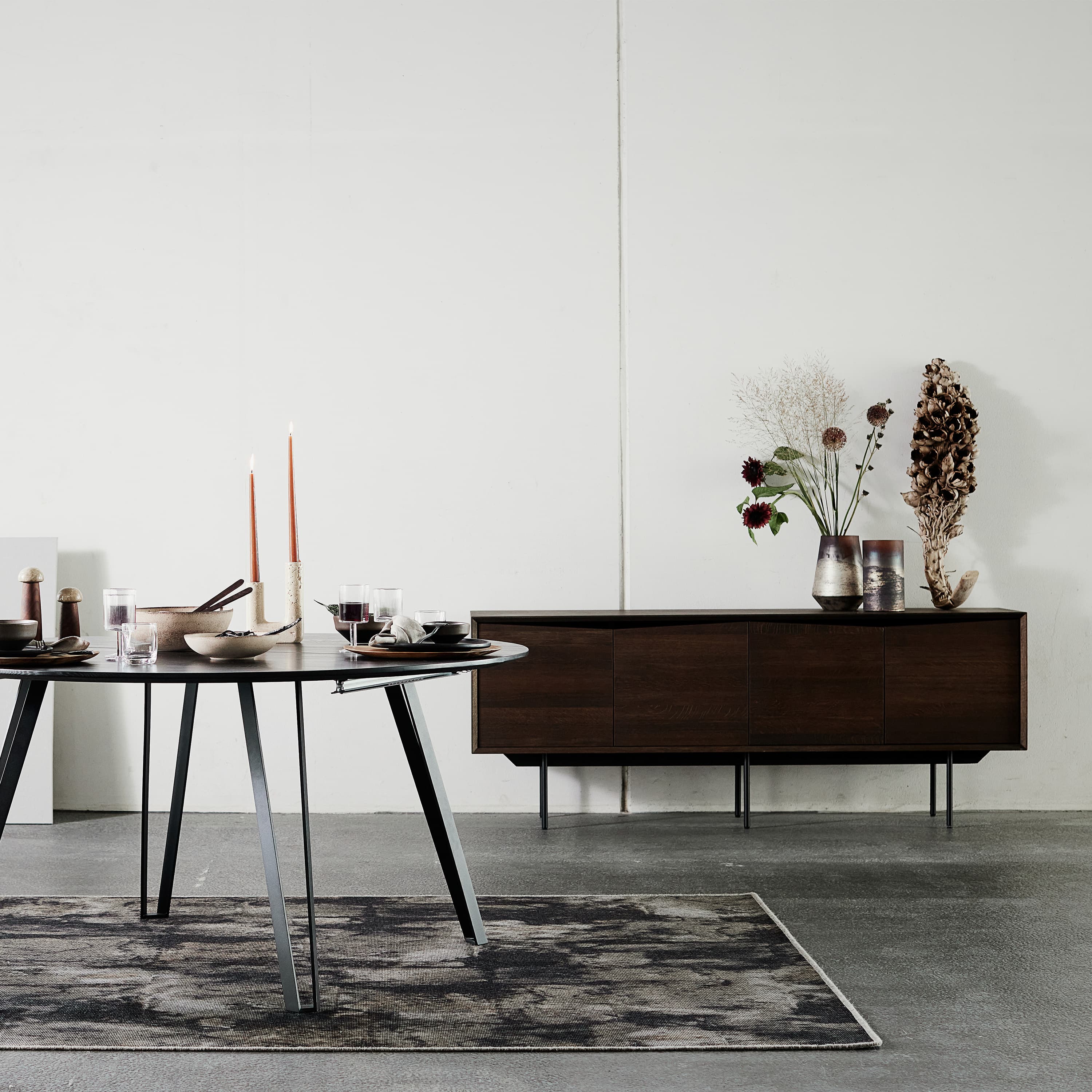 Wing Sideboard mit 4 Türen Smoked Oak 185x72
