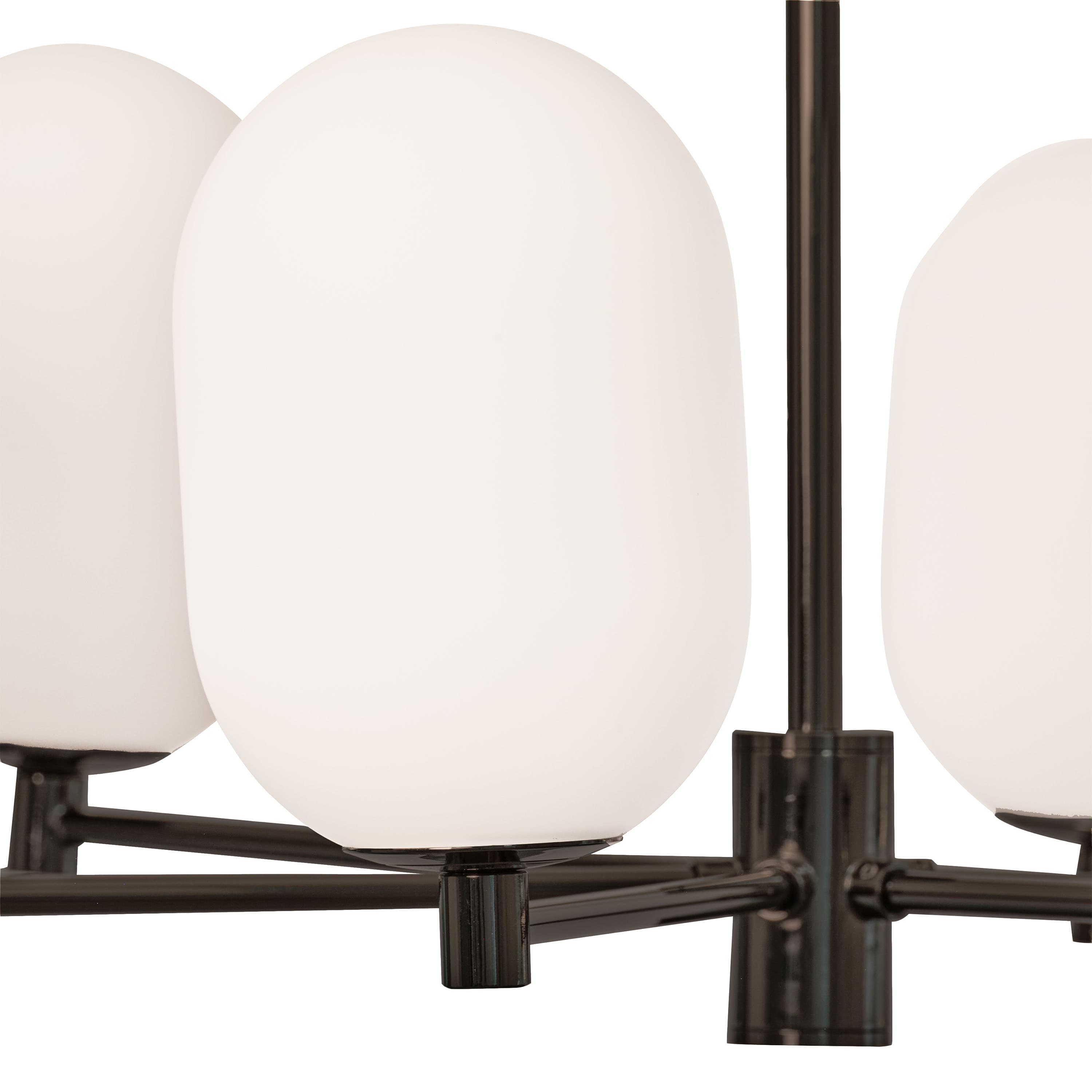 Noor Deckenleuchte Opal/Schwarz 65 cm