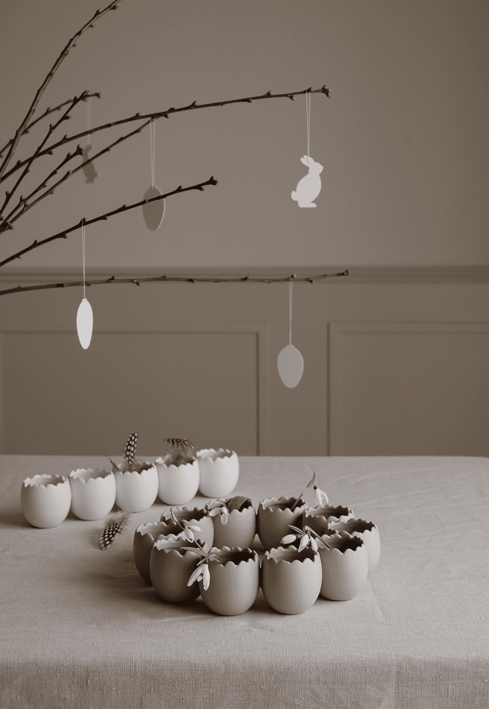 Easter Line Dekoration White
