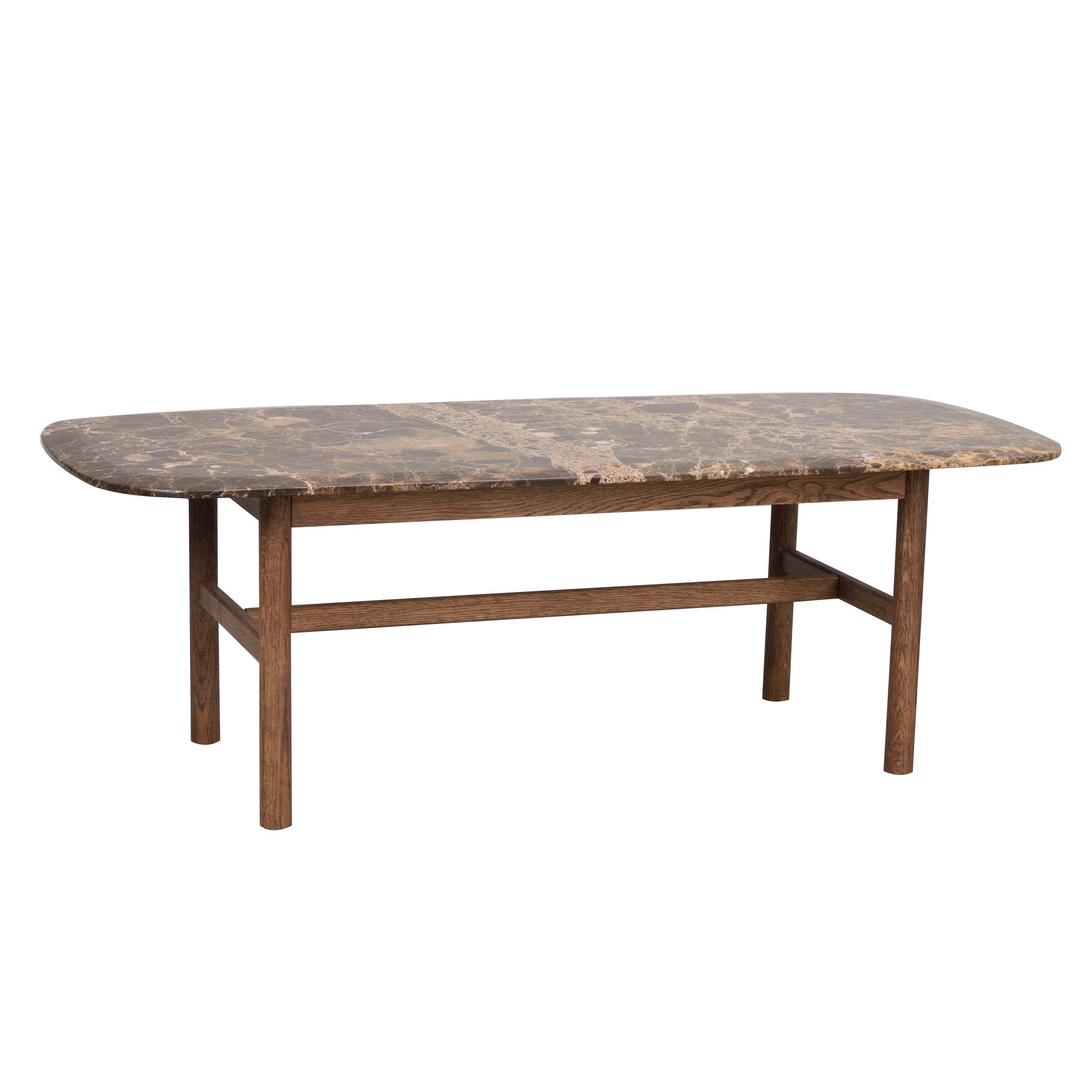 Hammond Couchtisch aus brauner Eiche/braunem Marmor 135x62