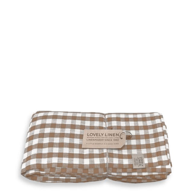 Misty Tischdecke Leinen Square Almond 145x300