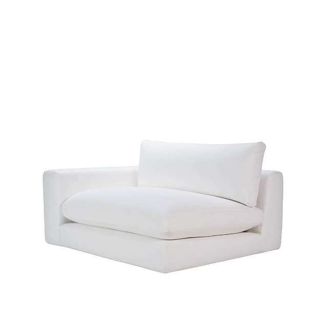 Capri 1,5-Sitzer Sofa-Modul mit linker Armlehne Weiß 142cm