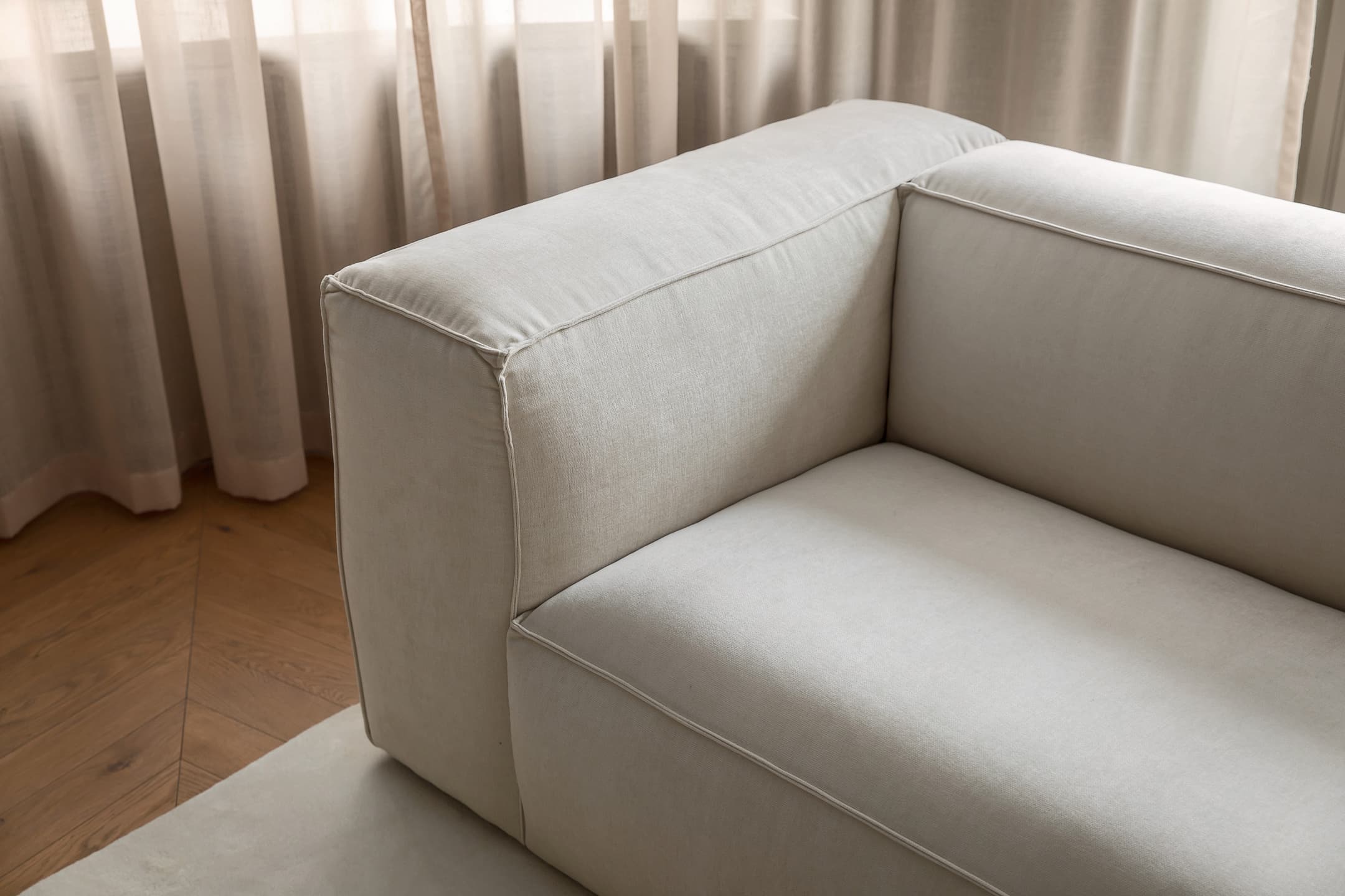 Luca 3-seater Sofa Creme 235cm