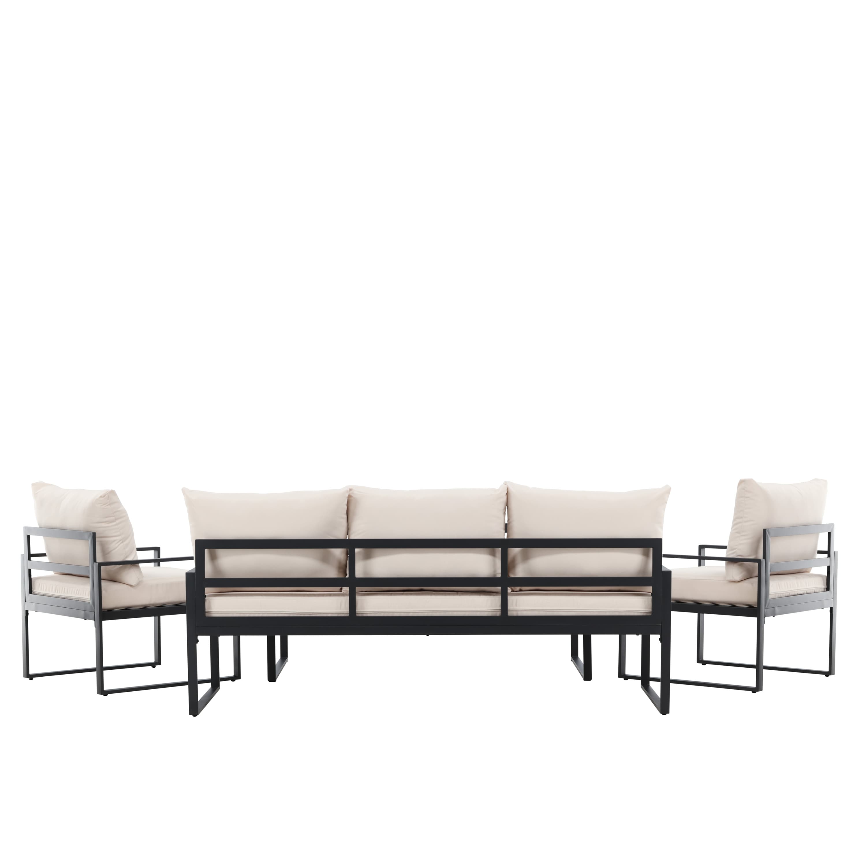 Catania Loungeset Black/Beige