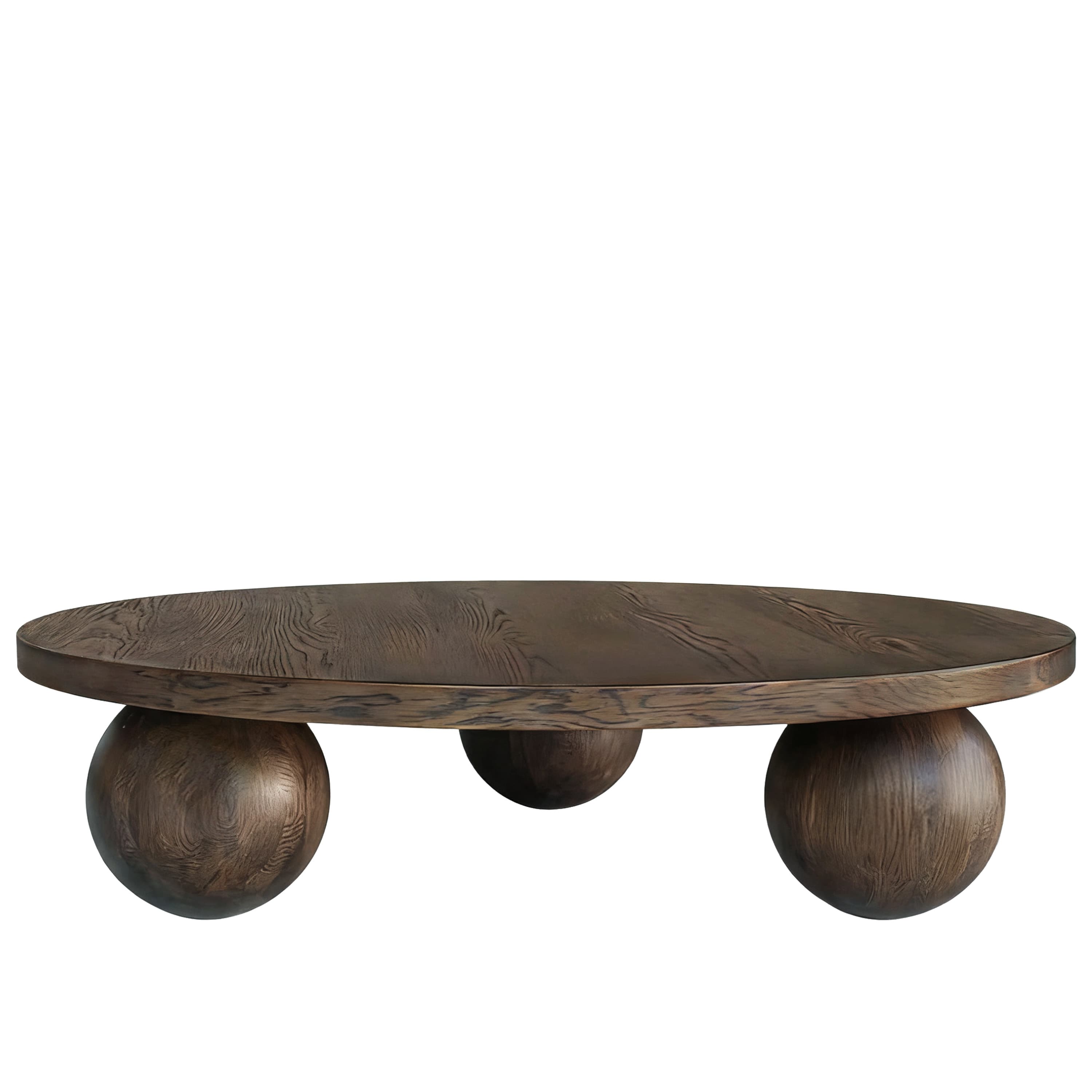 Indie Coffee Table Brown Stained Oak Ø120