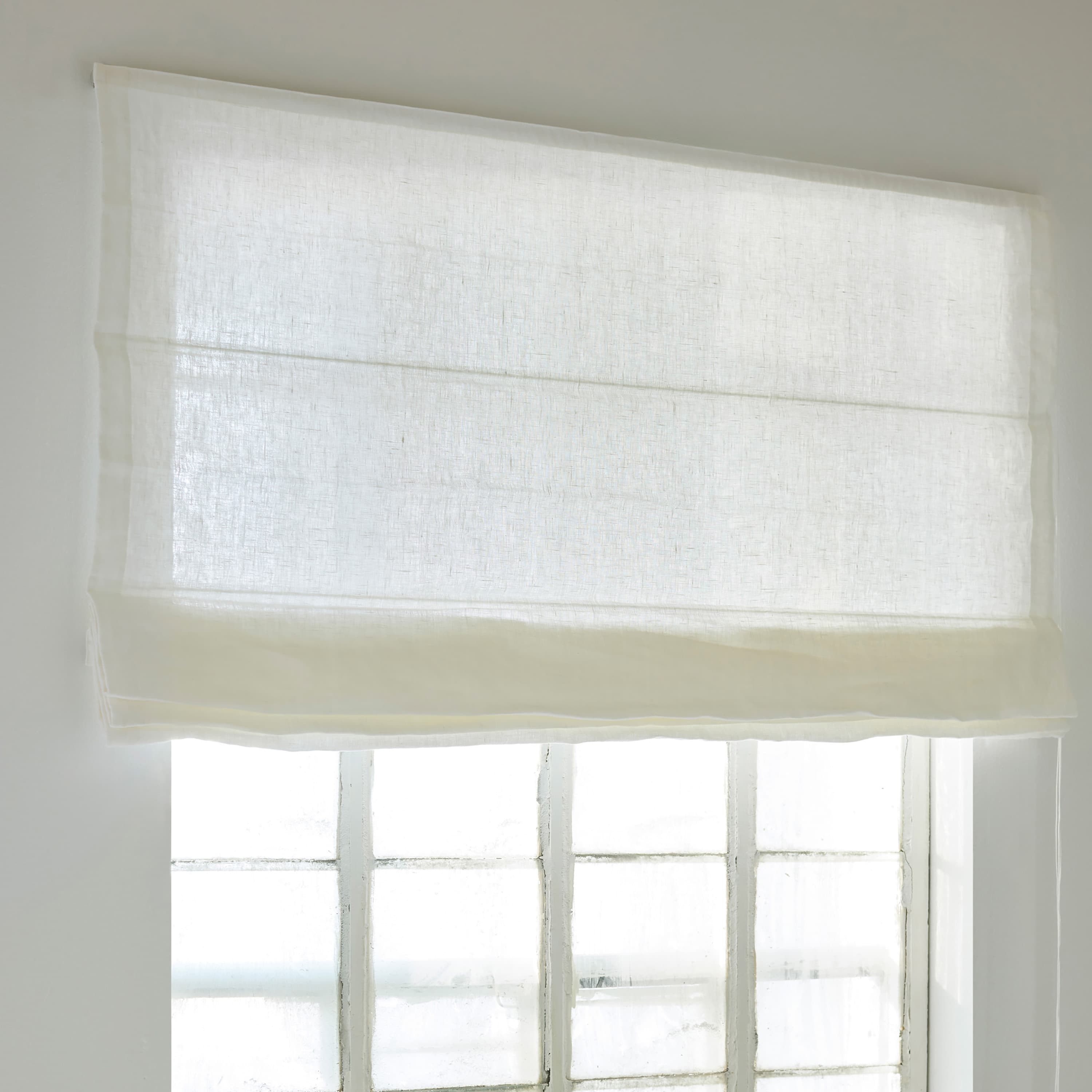 Miramar Linen White Curtain 150cm