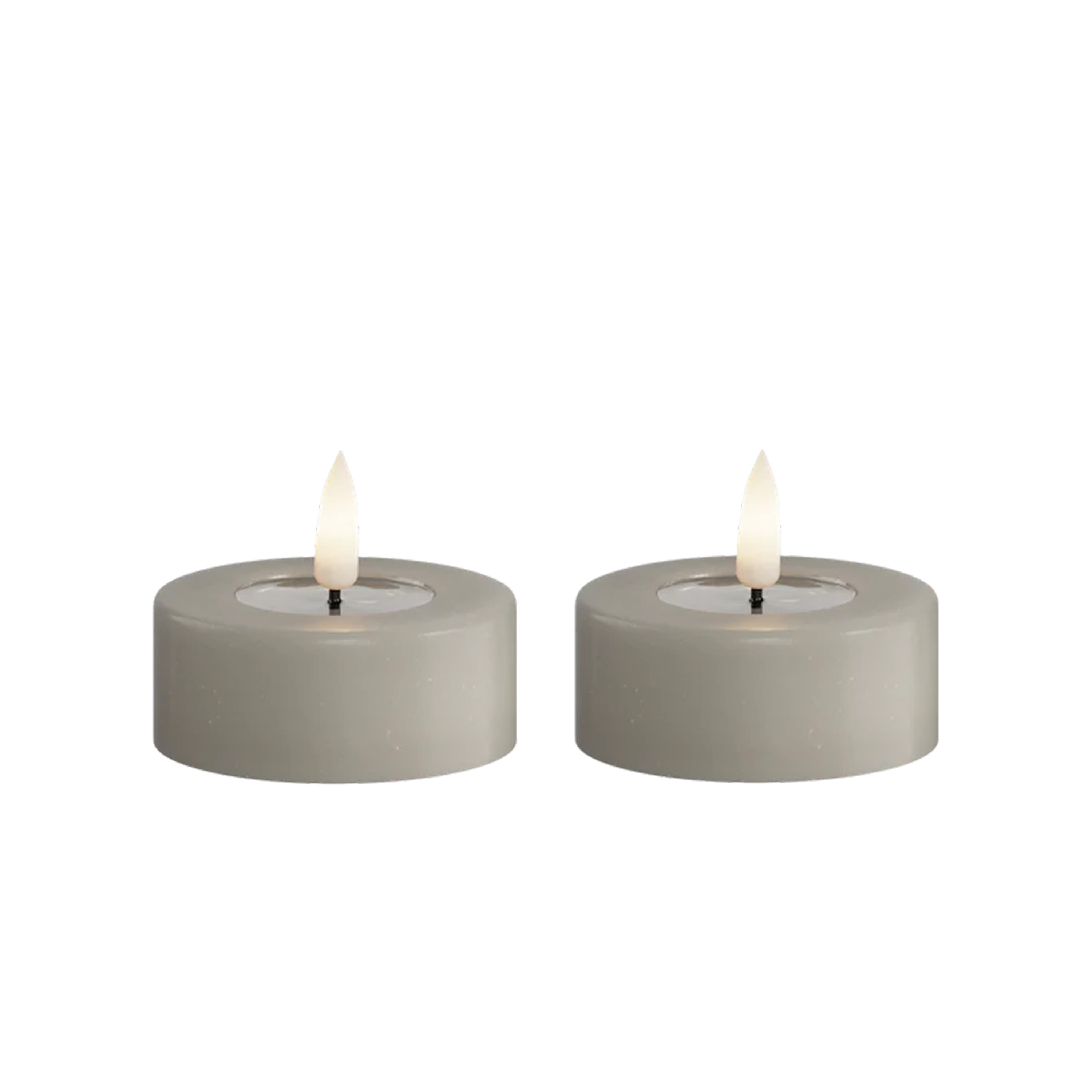 LED Tealight Candle Sand Ø6 Set of 2