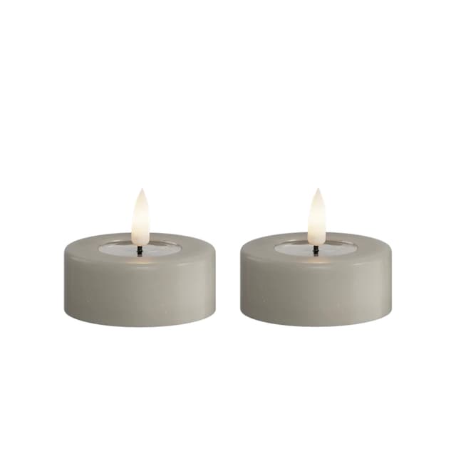 LED Tealight Candle Sand Ø6 Set of 2