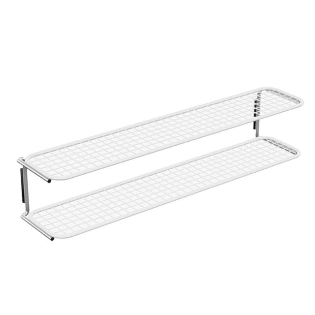 Classic Schuhablage Doppel Weiß/Chrom 120cm