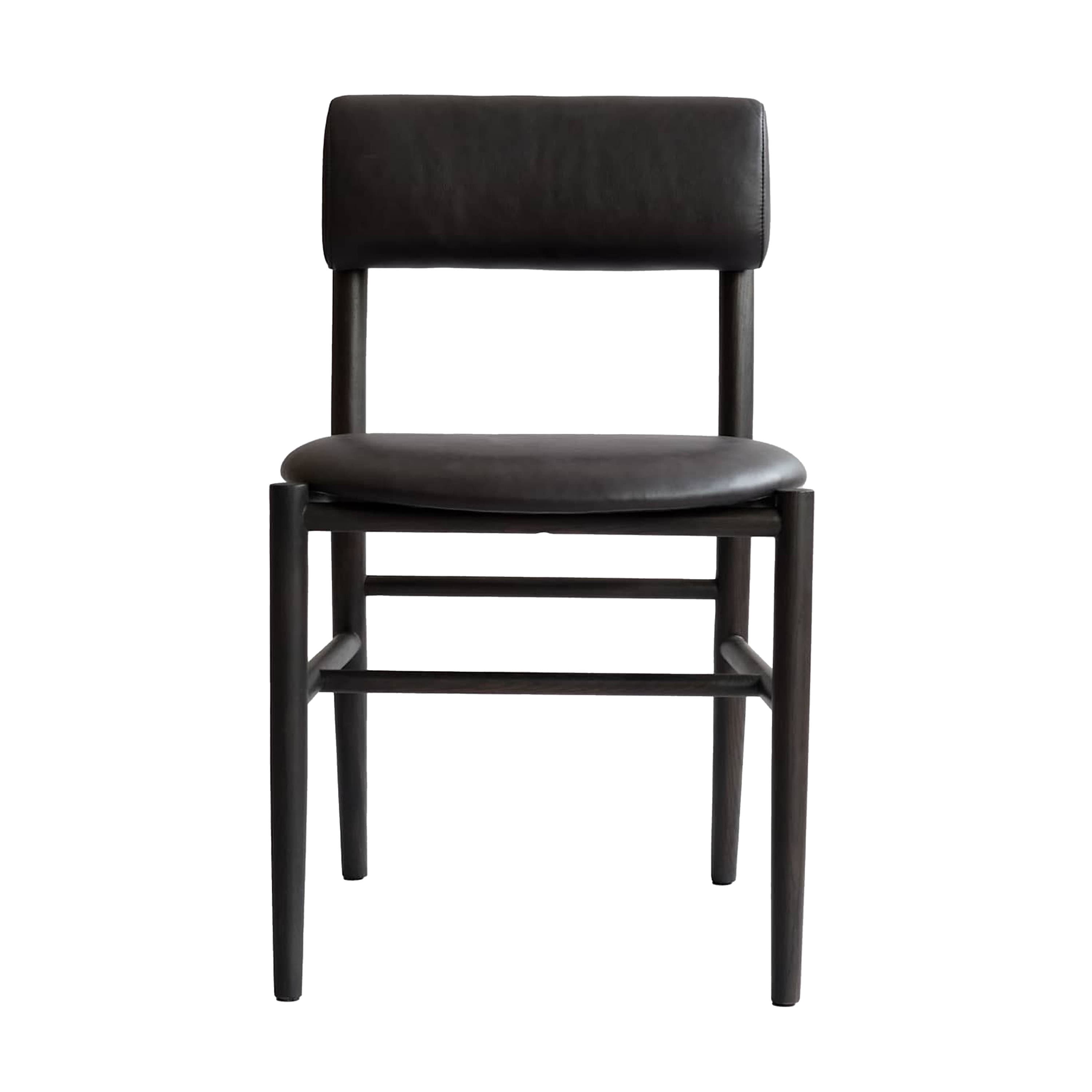 Nama Matstol Coffee Black/Aniline Leather Black