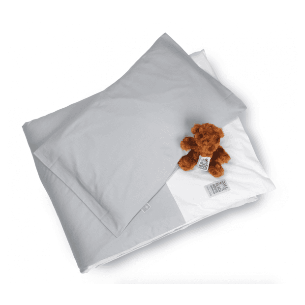 Baby Bettwäsche Faltbar Bettbezug-Set Nebel 100x130