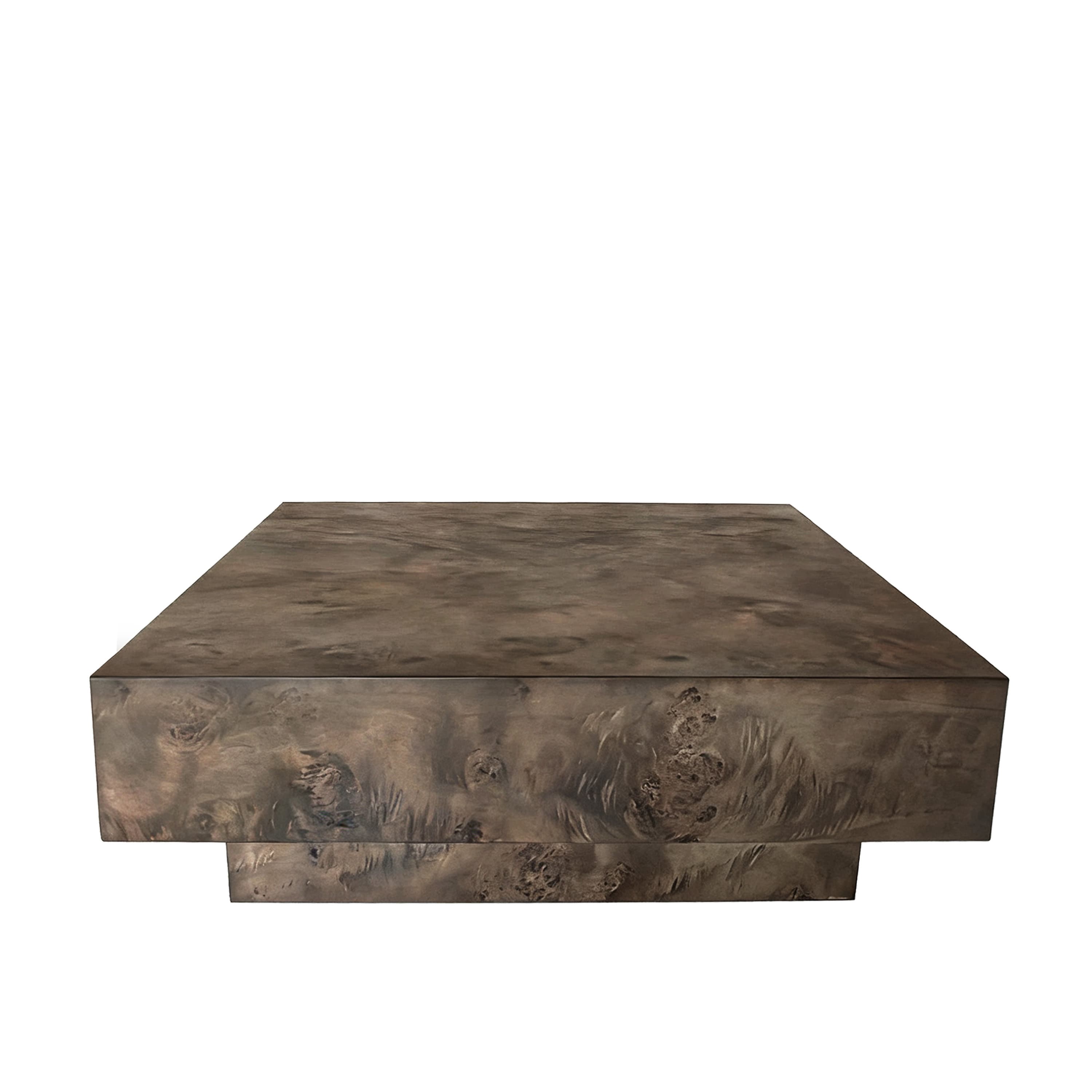 Poppy Coffee Table Brown Stained Poplar 90x90
