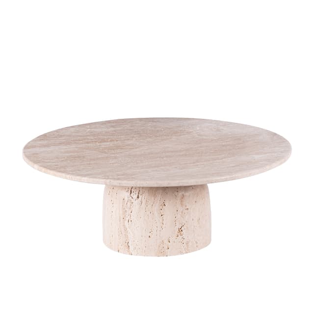 Nicola Coffee Table Travertine Ø95