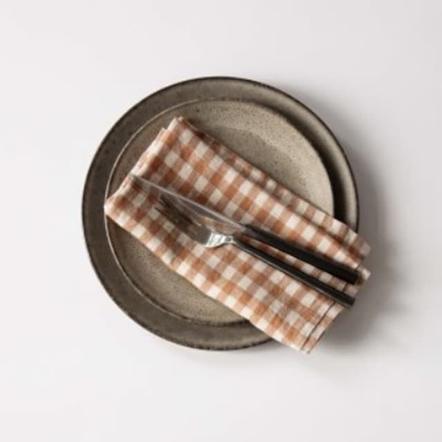 Servett Linne Gingham Keks