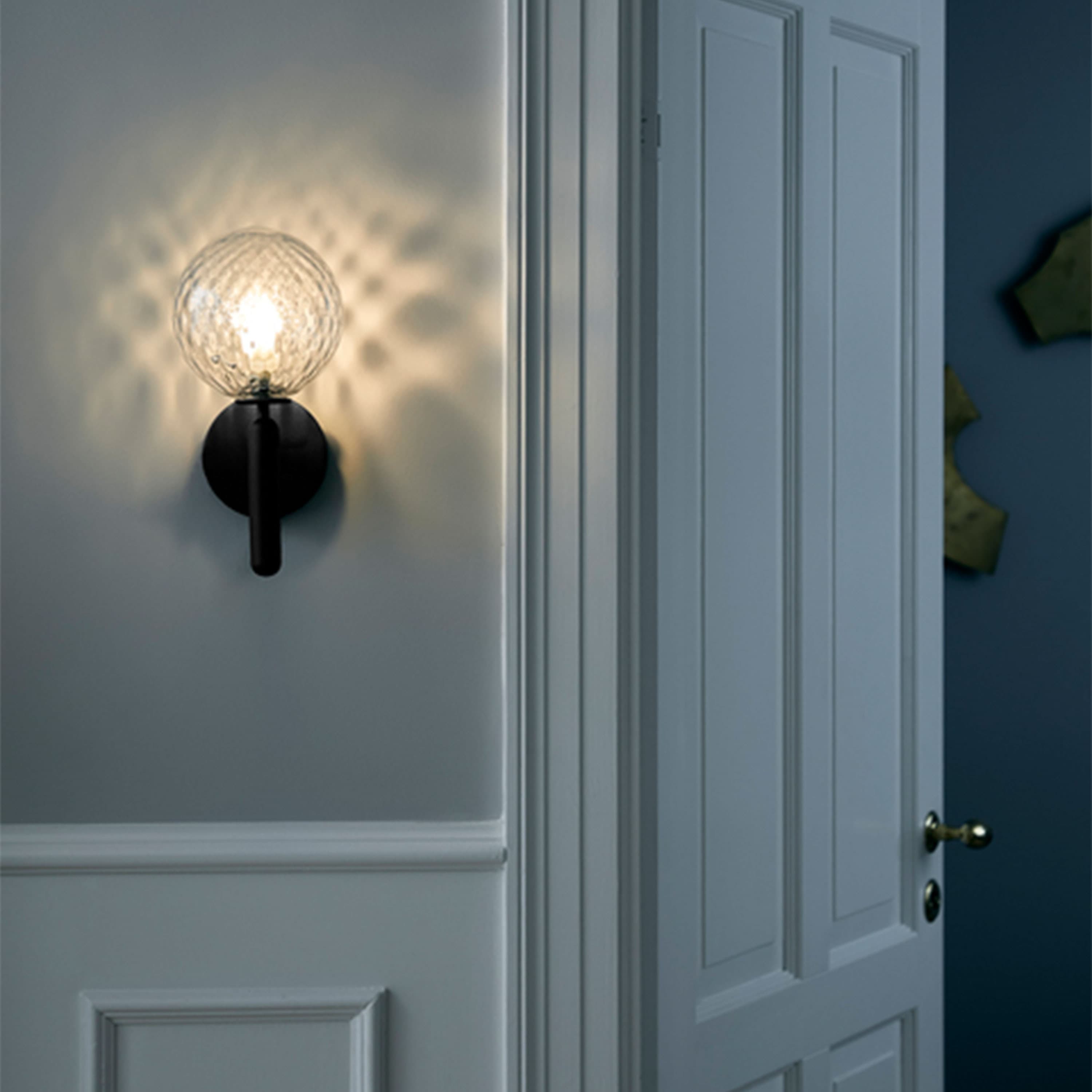 Miira wall lamp Rock Grey/Optic Clear