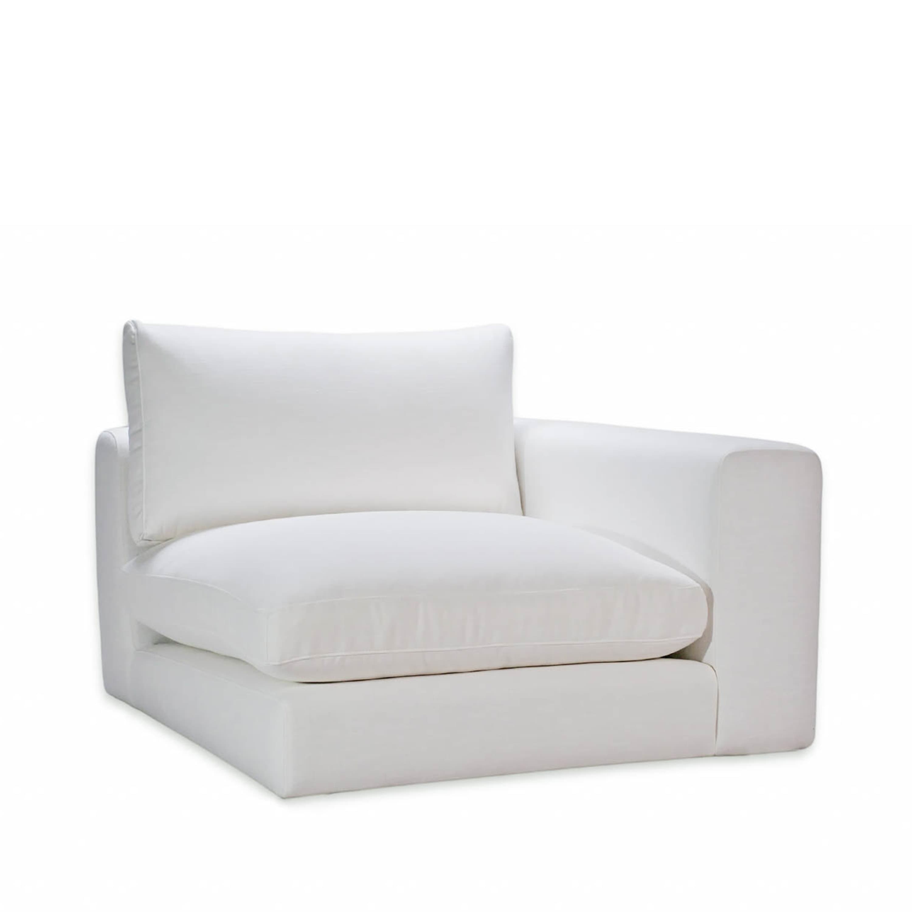 Capri 1-Sitzer Sofamodul mit rechter Armlehne Weiß 107 cm
