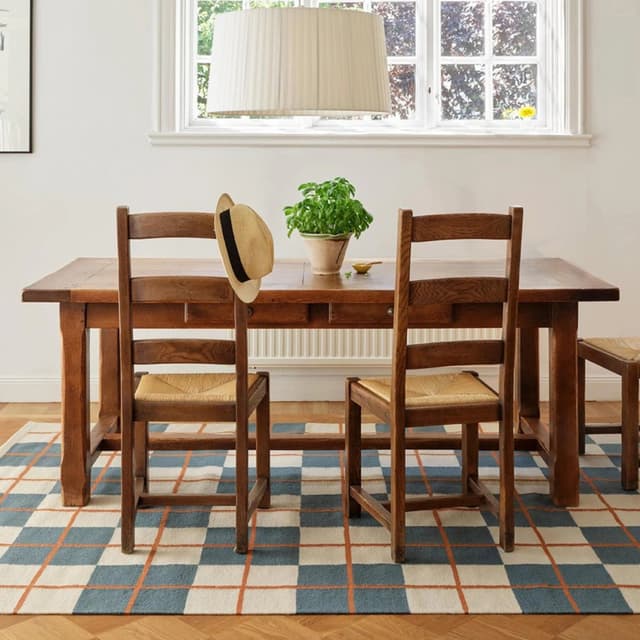 Haveli Wollteppich Heaven Blau/Hellkhaki/Rost 180x270 cm