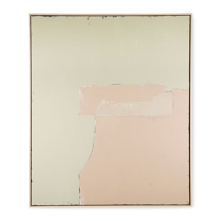 Abstract Painting Olive/Nude 100x120 cm