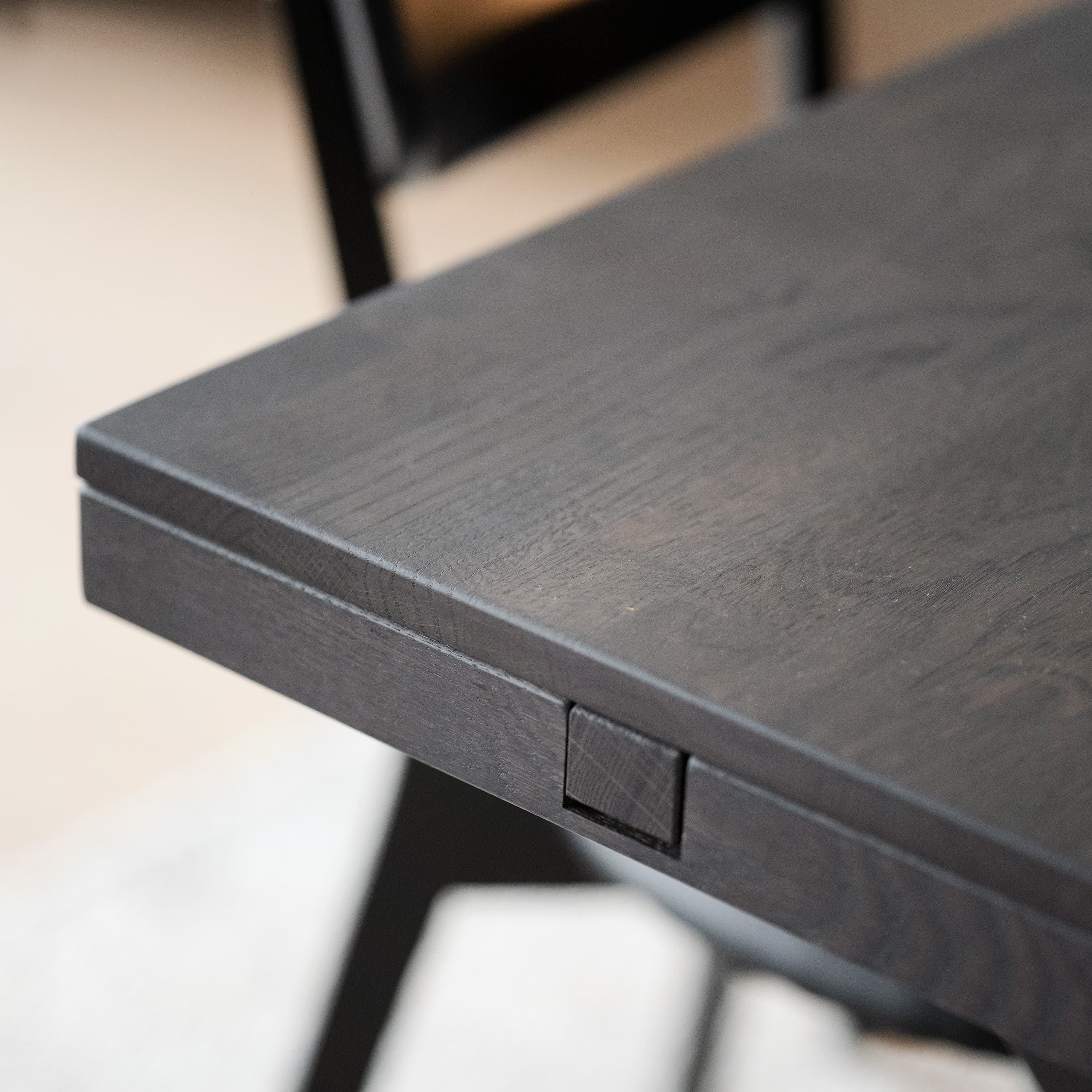 Brooklyn Dining Table Dark Brown Oak 220cm