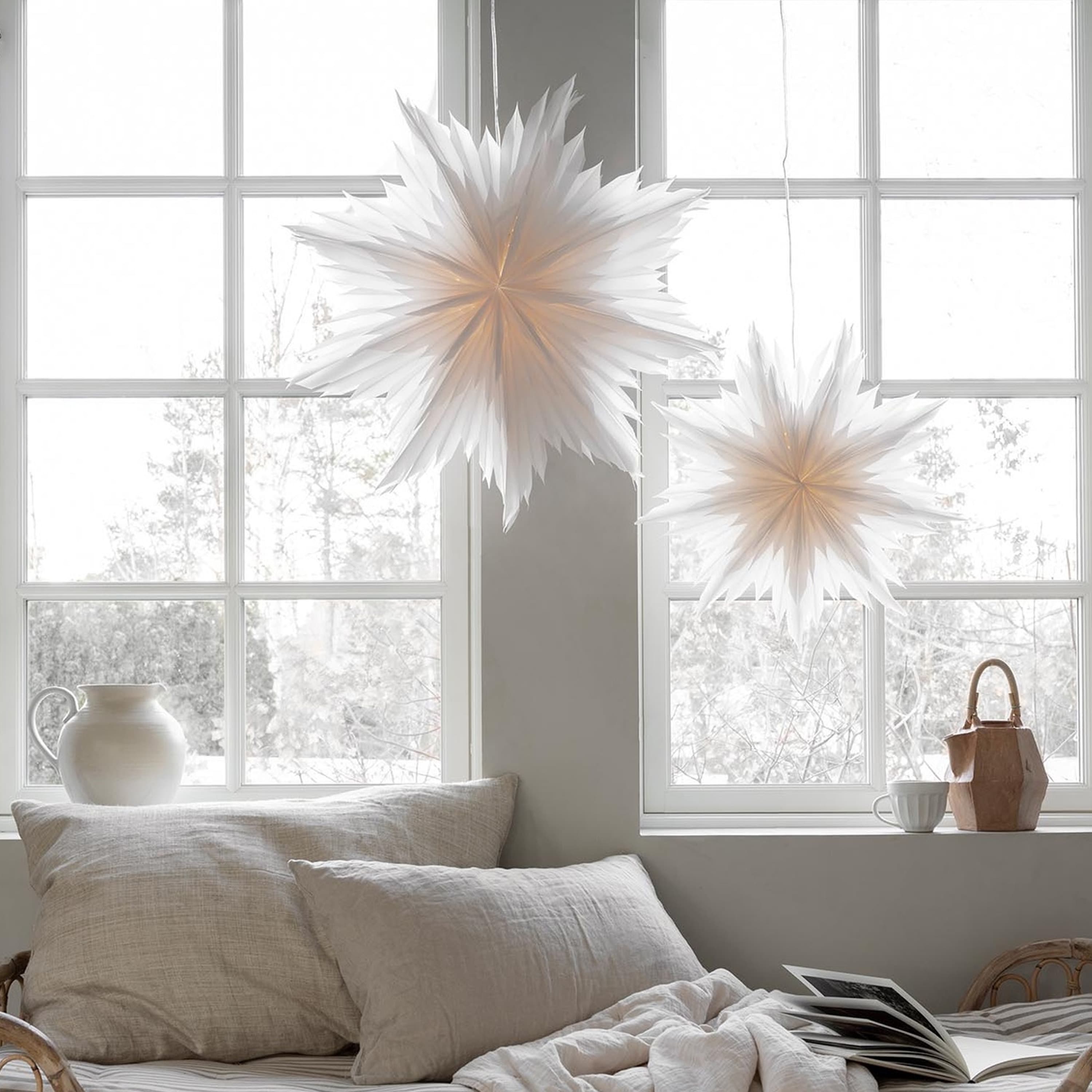Oslo Weihnachtsstern Weiß 80cm